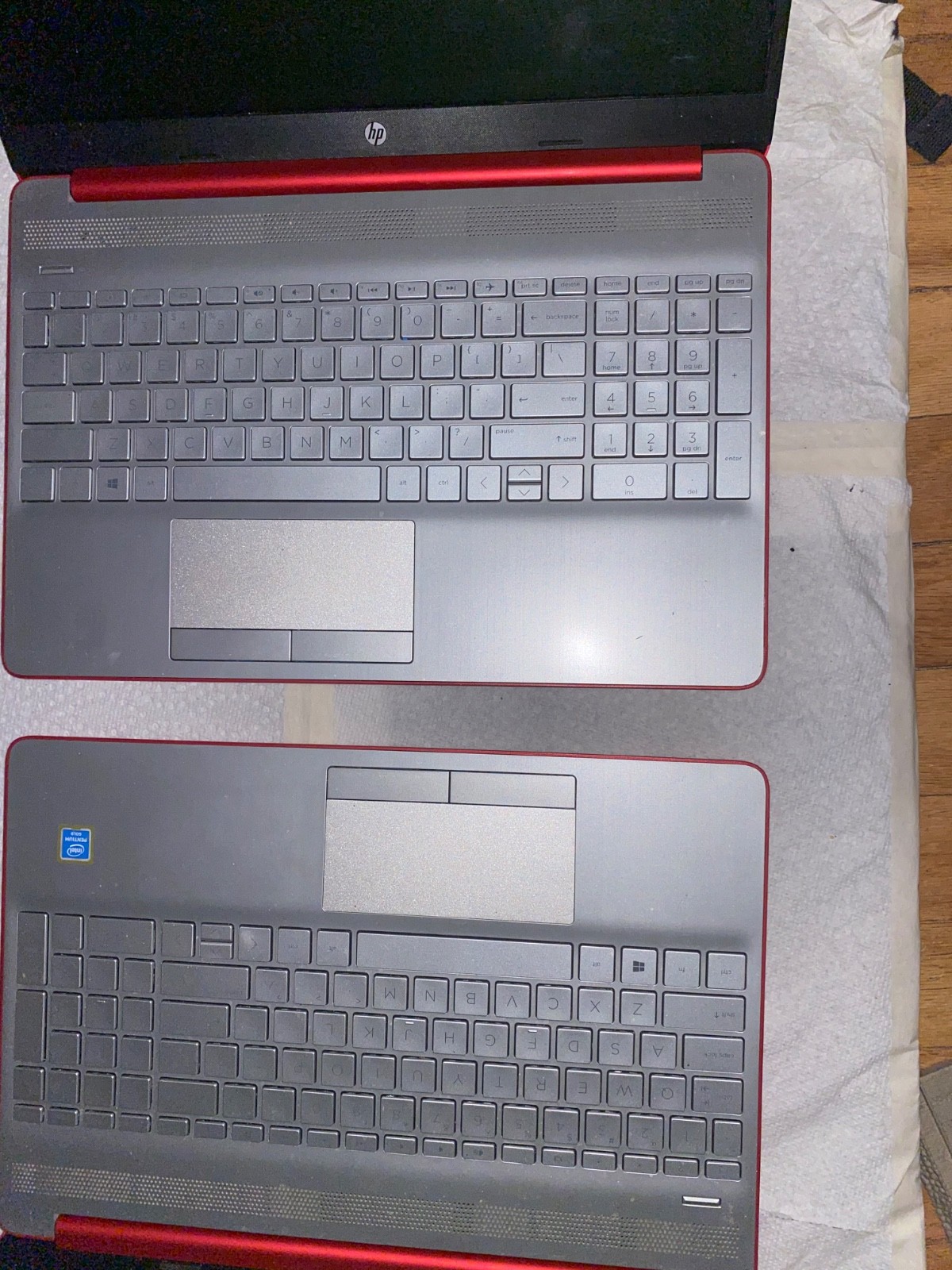 2 Red HP Laptops (Selling For Parts)