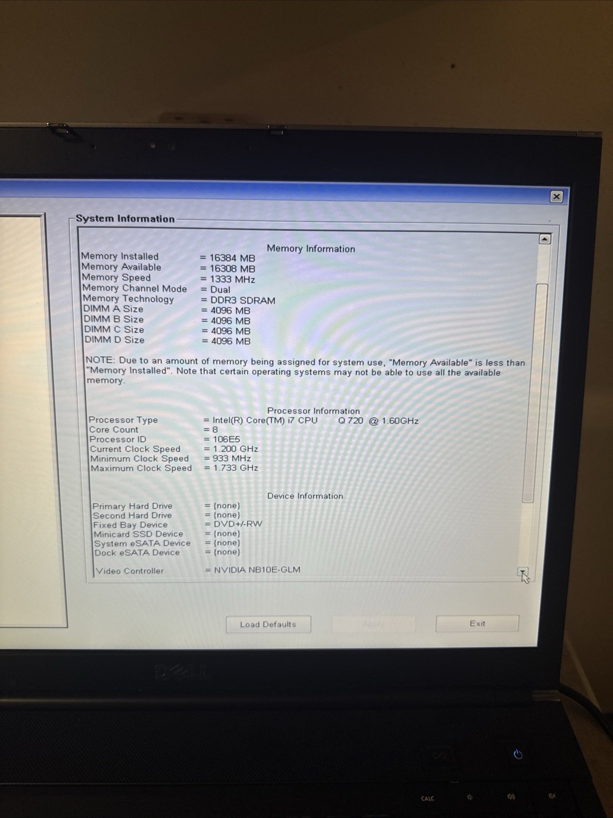 (Lot of 2) DELL PRECISION M6400 PARTS INTEL C2D/i7-640M – 8GB-16GB RAM *NO HDD*