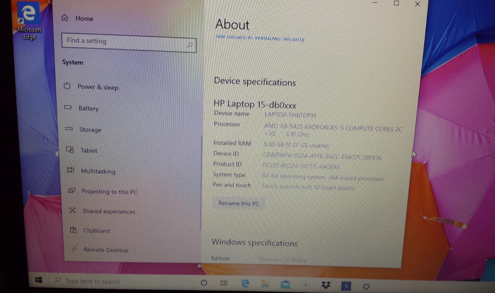 HP 15-DB0001DS 15.6″ HD Touchscreen Notebook Computer, AMD A9-9425 3.1GHz, 8GB R