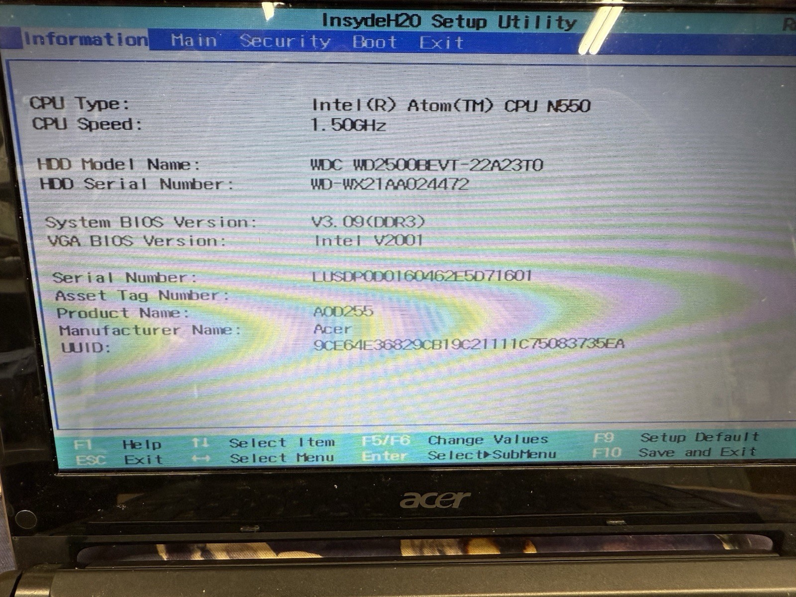 Acer Aspire One Happy PAV70 Black Mini Laptop Netbook Bodhi Linux Installed