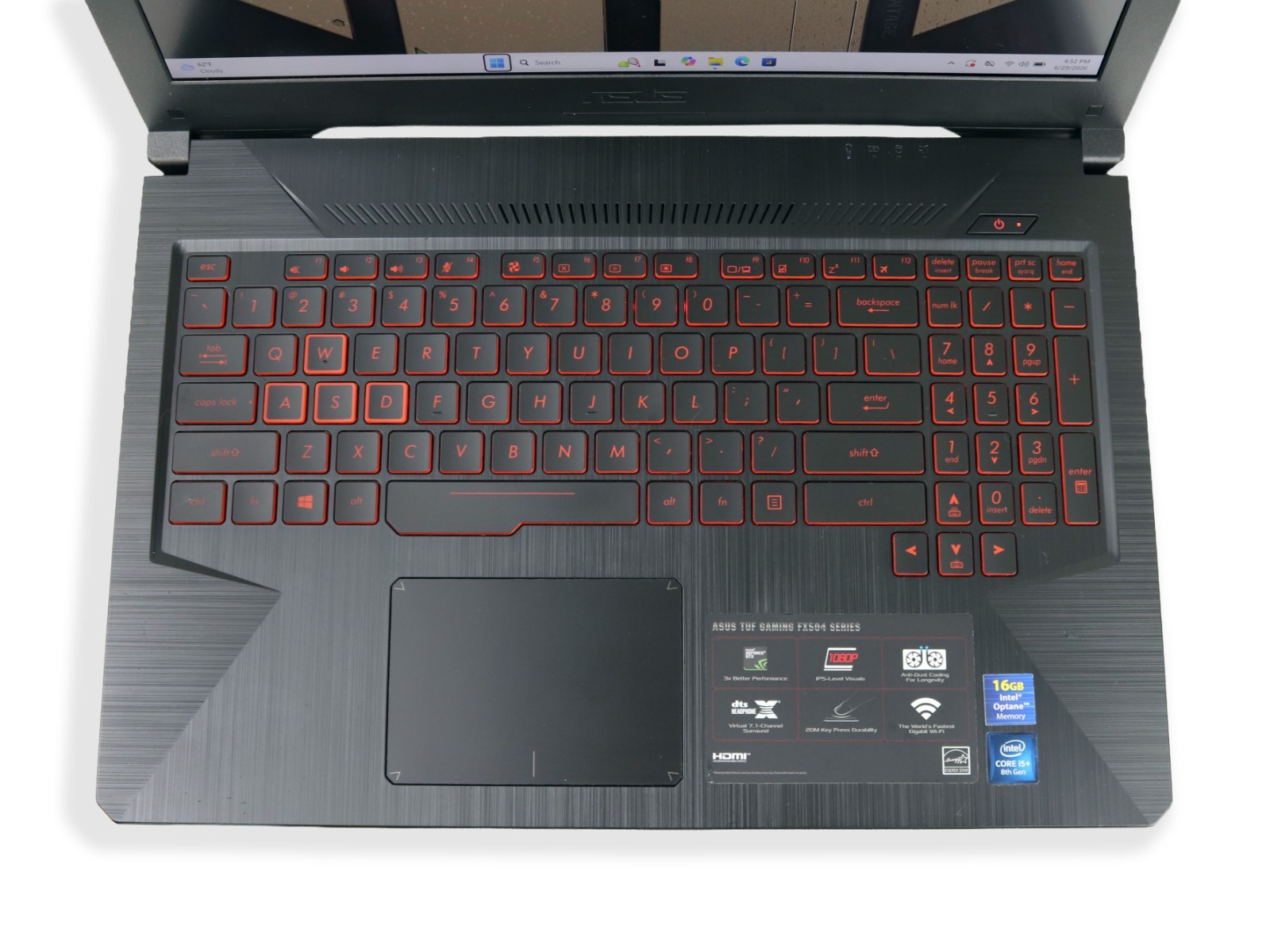 ASUS TUF FX504G Laptop i5-8300H 16GB RAM 128GB SSD+1TB HDD NVIDIA GTX 1050 Ti