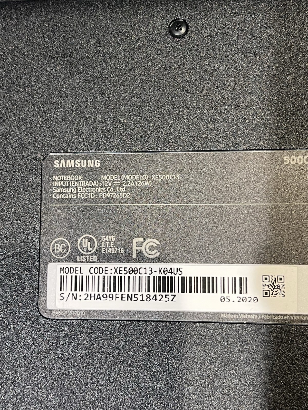 Samsung Chromebook 3 4GB Ram 16GB SSD 11.6-Inch Laptop – Black – XE500C13