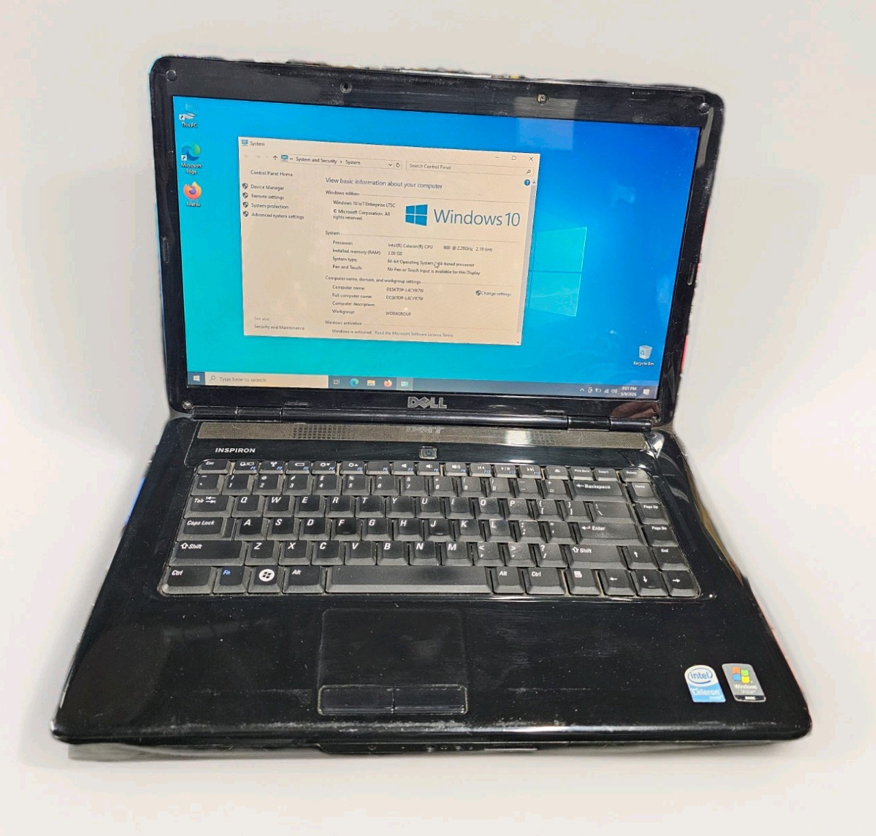 Dell Inspiron 1545 Intel Laptop Pentium Dual-Core T4400 2.2GHz 3GB RAM 160Gb HD