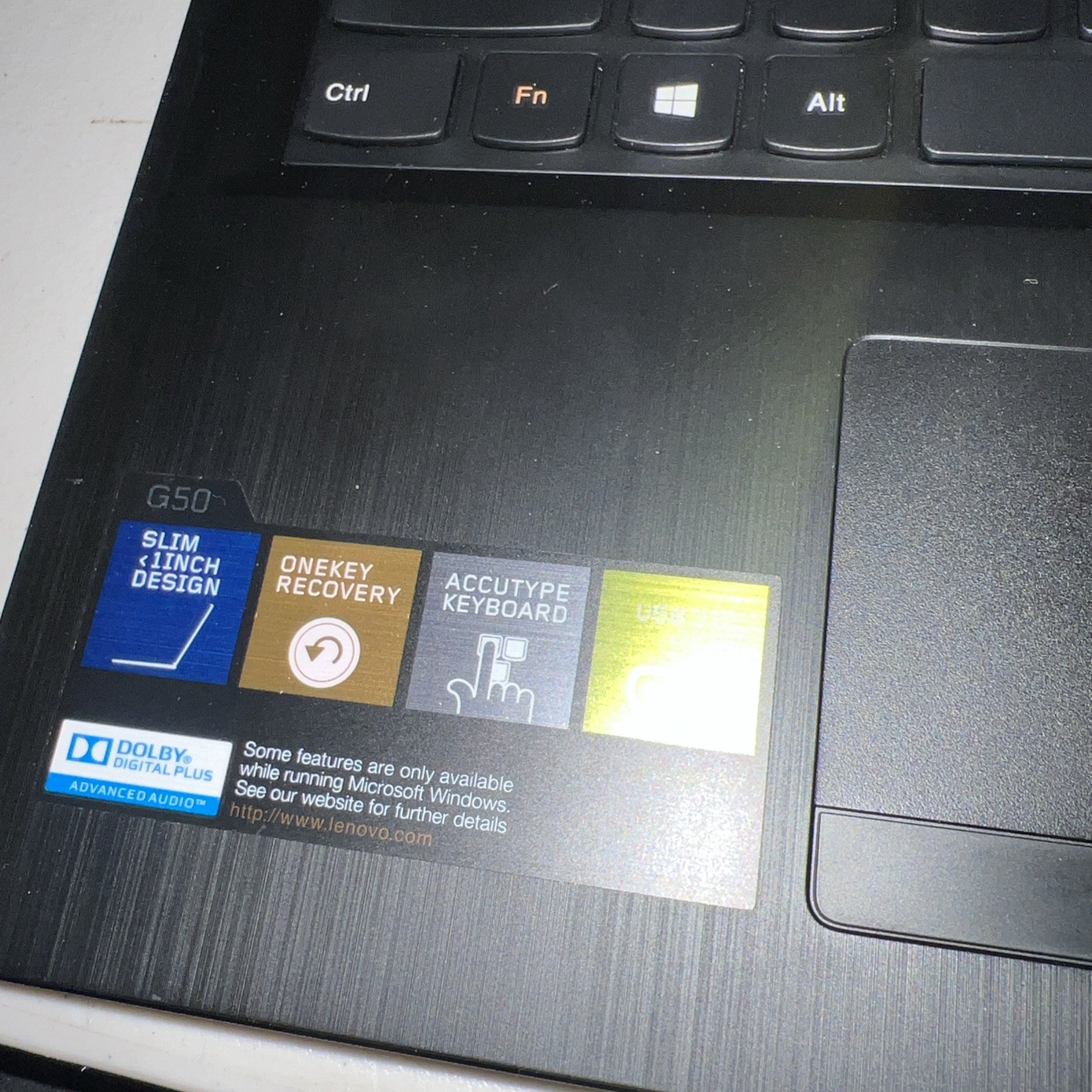 LENOVO G50 Laptop AMD A6 Windows 8 Bad Battery No charger