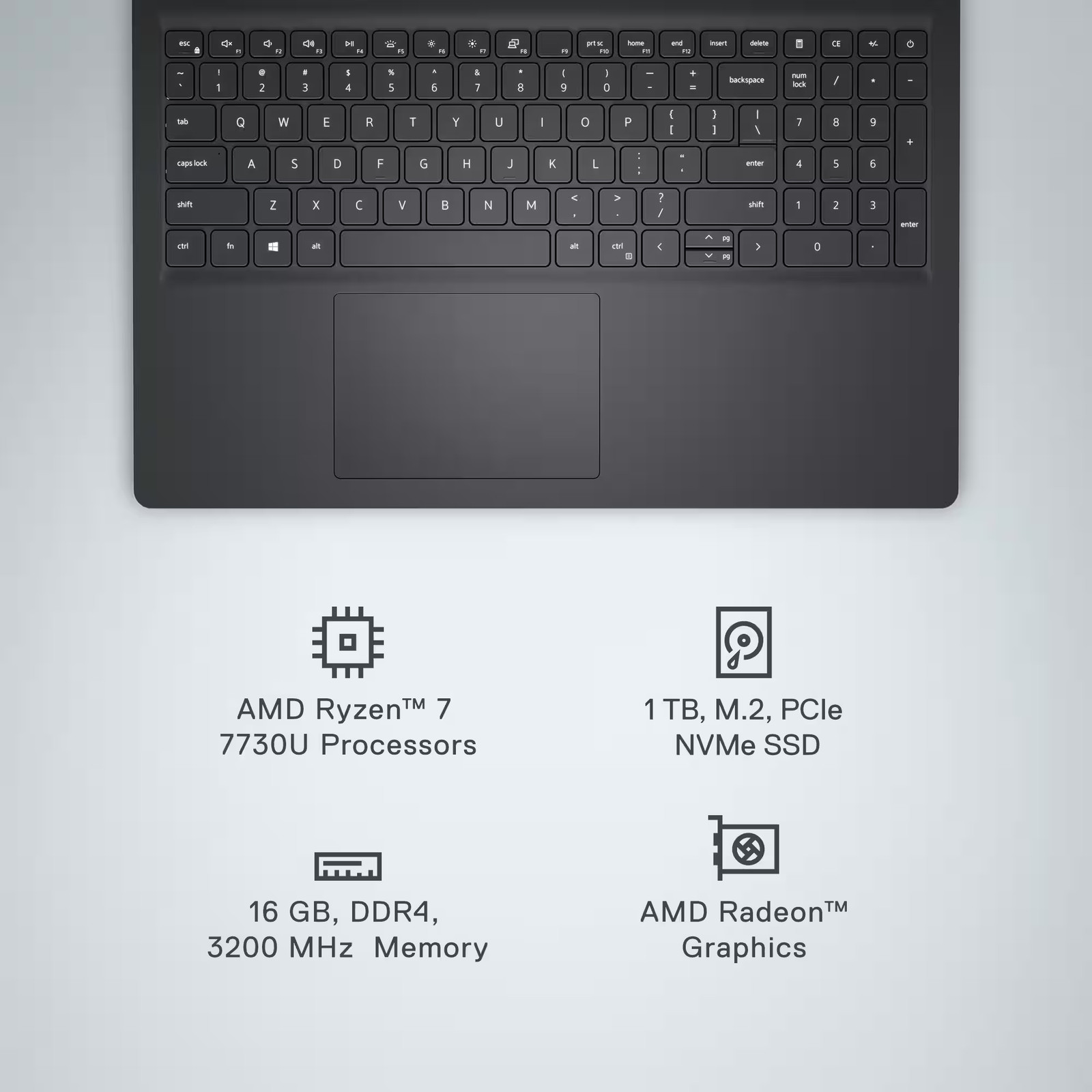 Dell Inspiron 15.6″ FHD Touch Laptop AMD Ryzen 7 7730U 16GB RAM 1TB SSD W11 Pro