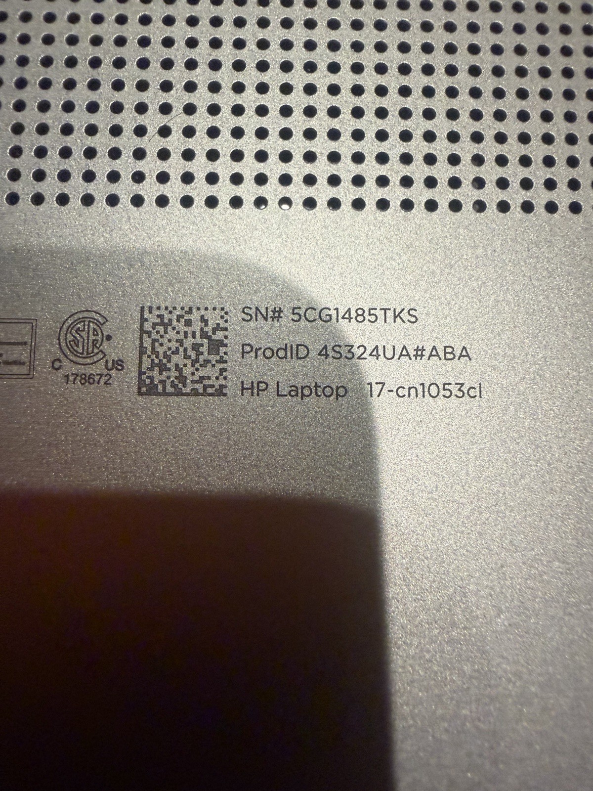 HP LAPTOP 17-CN1053CL