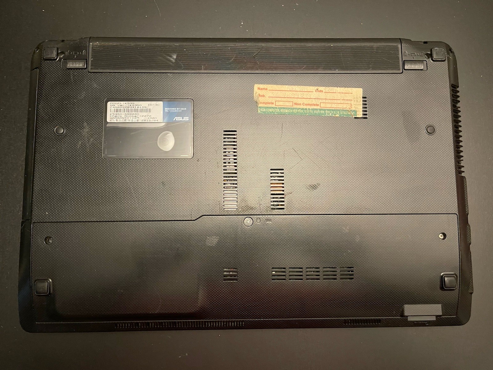 ASUS K53S Laptop – Intel Core i3 Processor – Parts