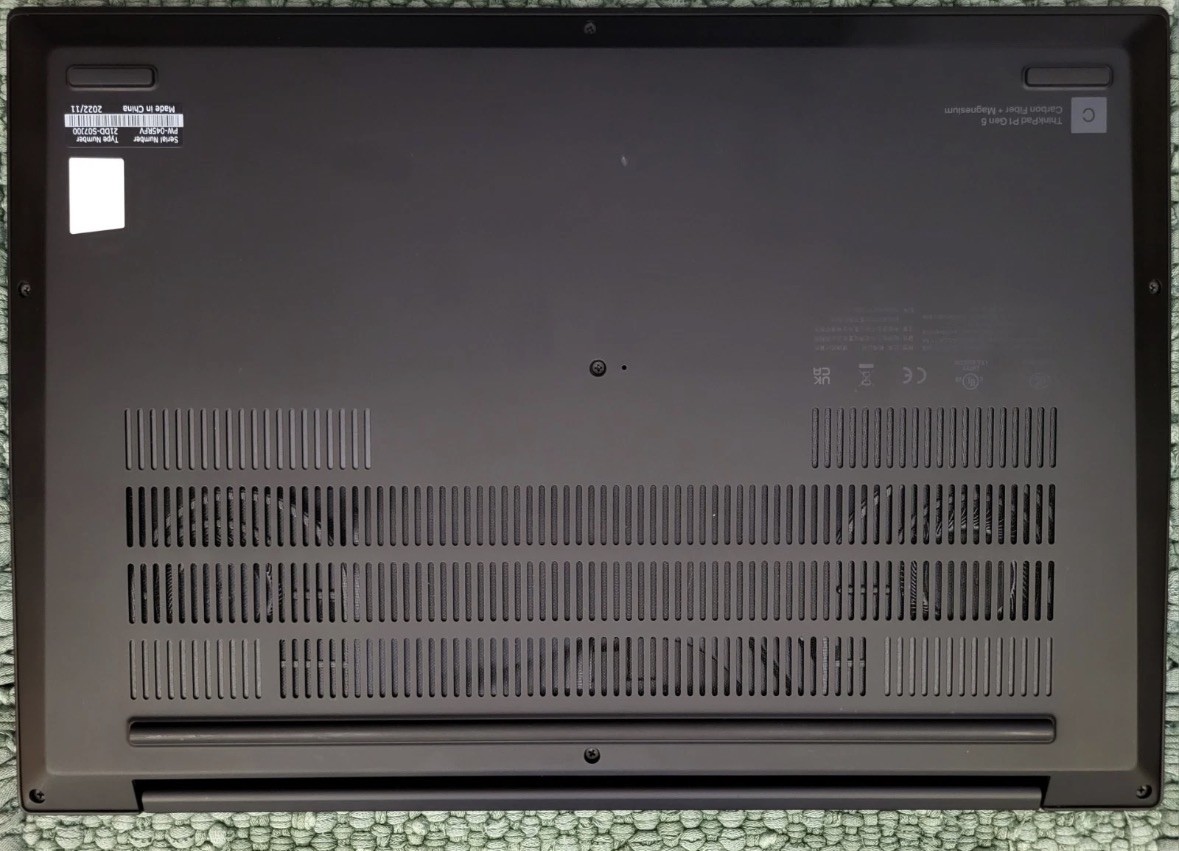 Lenovo ThinkPad P1 Gen 5 EXCELLENT! 16 UHD 2.4 GHz i7-12800H 32GB 500G+1TB SSD
