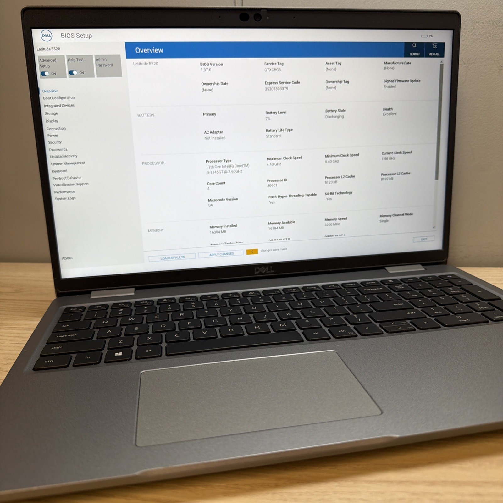 Dell Latitude 5520 i5-1145G7 16GB 512GB SSD 15″ FHD No OS