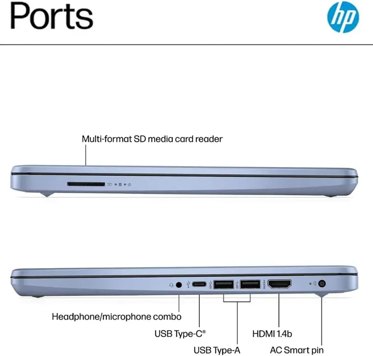 📍HP 14 in Laptop Intel Processor N150 16GB RAM 128GB UFS Copilot AI – Win11Pro
