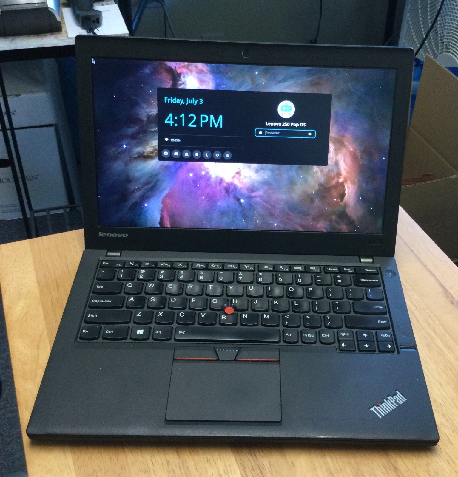 Pop!_OS 22.04 LTS Lenovo Thinkpad X250 12.5″ i7 5600U 2.6GHz 8GB Ram 240GB SSD
