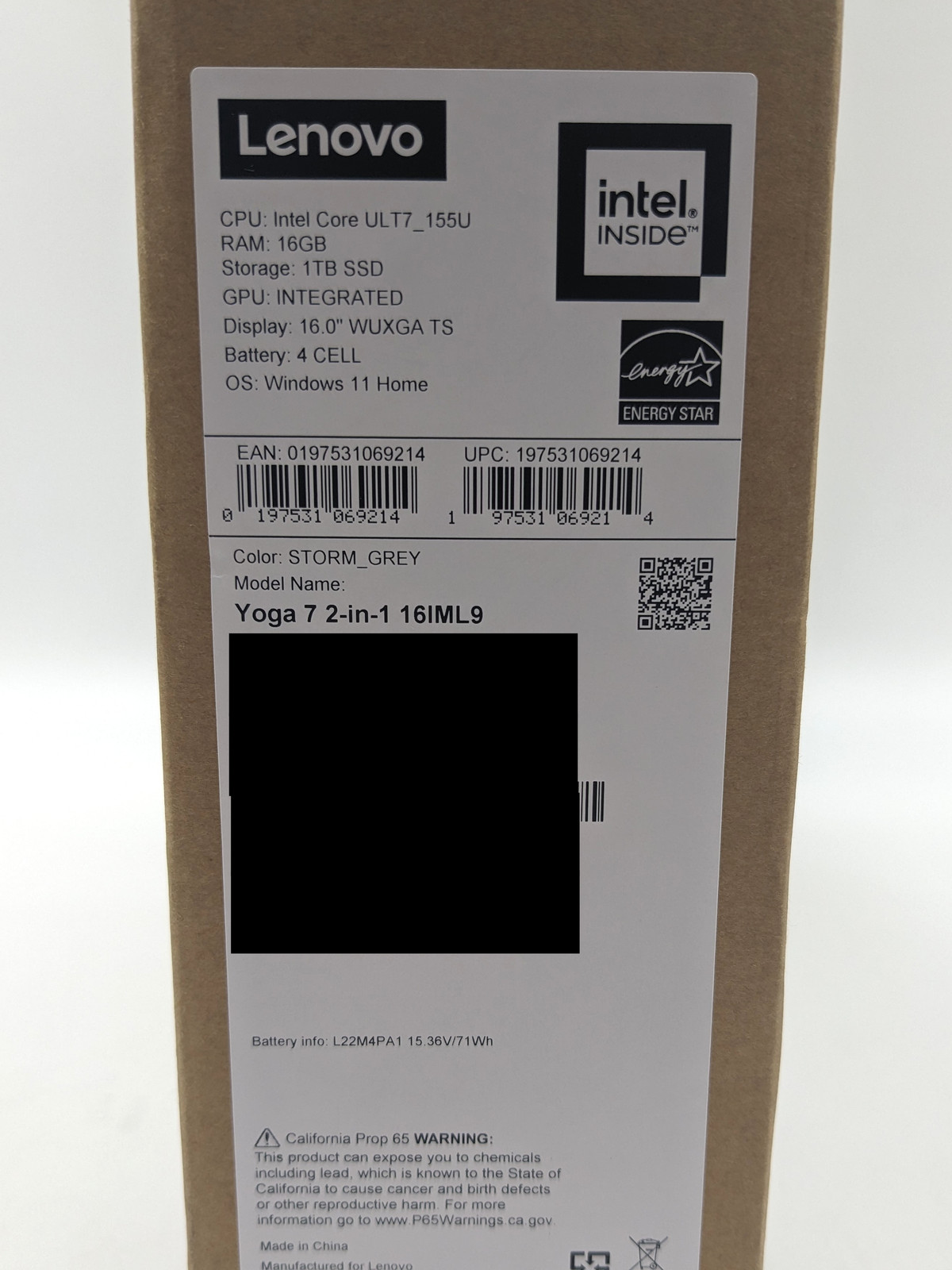 Lenovo Yoga 7 2-in-1 16IML9 16″ Ultra 7 155U 16GB DDR5 1TB SSD Windows 11 Home