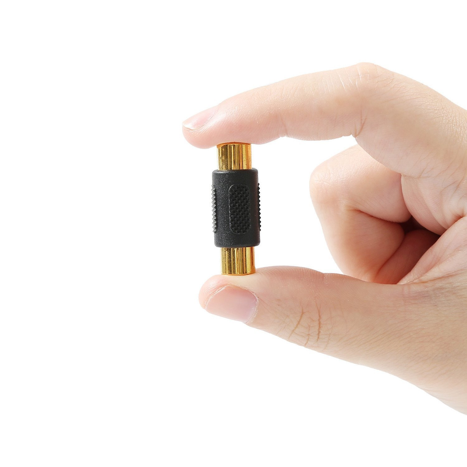 10 Pack RCA Female to Female Coupler Audio Video Gold Adapter, for Phono, Speake