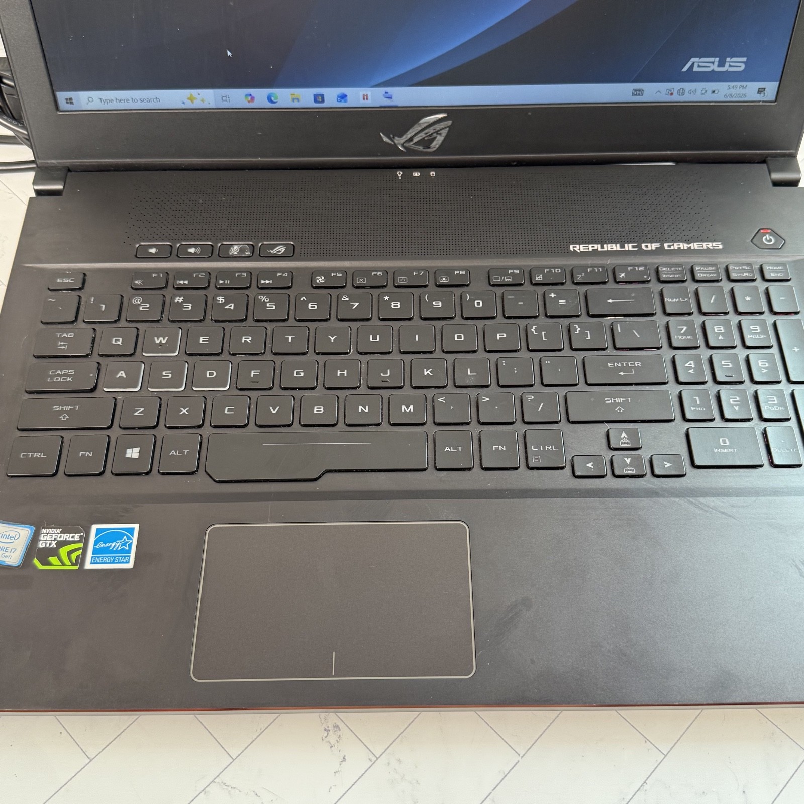 Asus ROG Strix Hero II 15.6″ i7 2.2GHz 16GB 1 TB NVIDIA GeForce GTX 1060 #H855