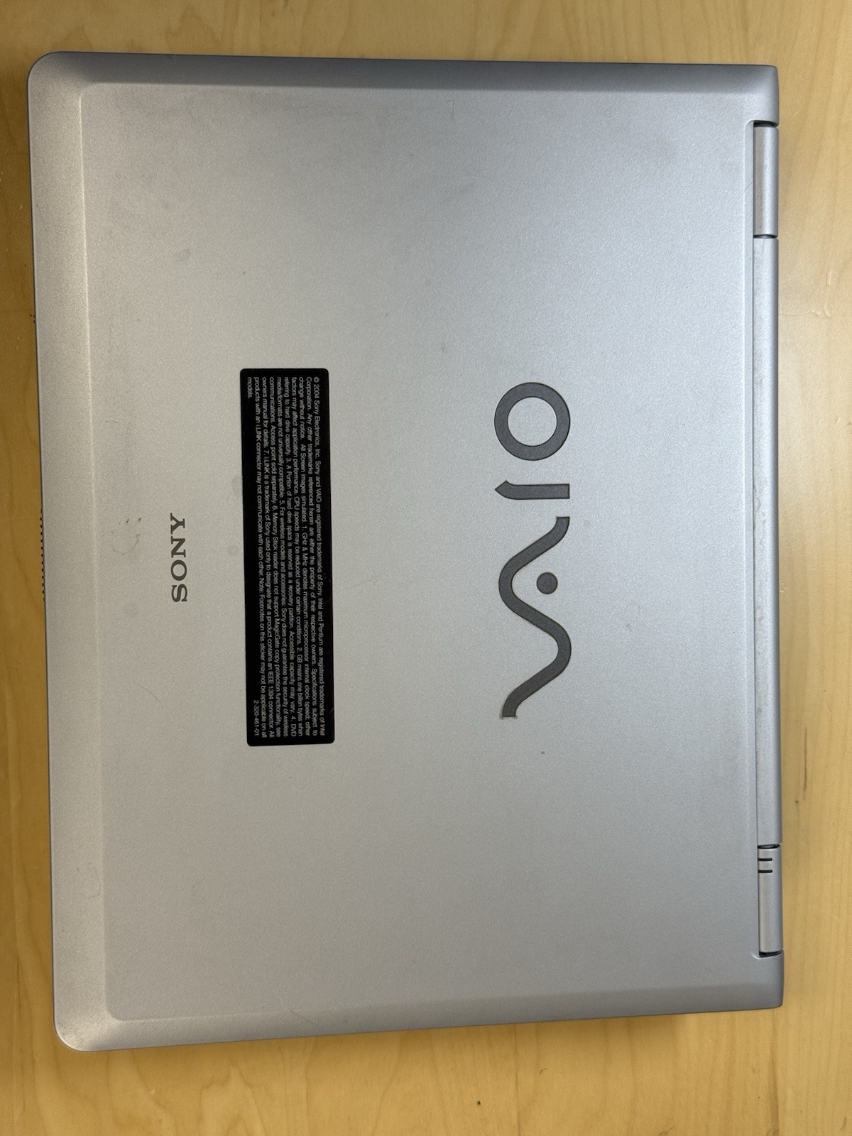 Sony Vaio Notebook Laptop PCG-9S1L PCG-K33 Boots To Bios *No HDD* Read