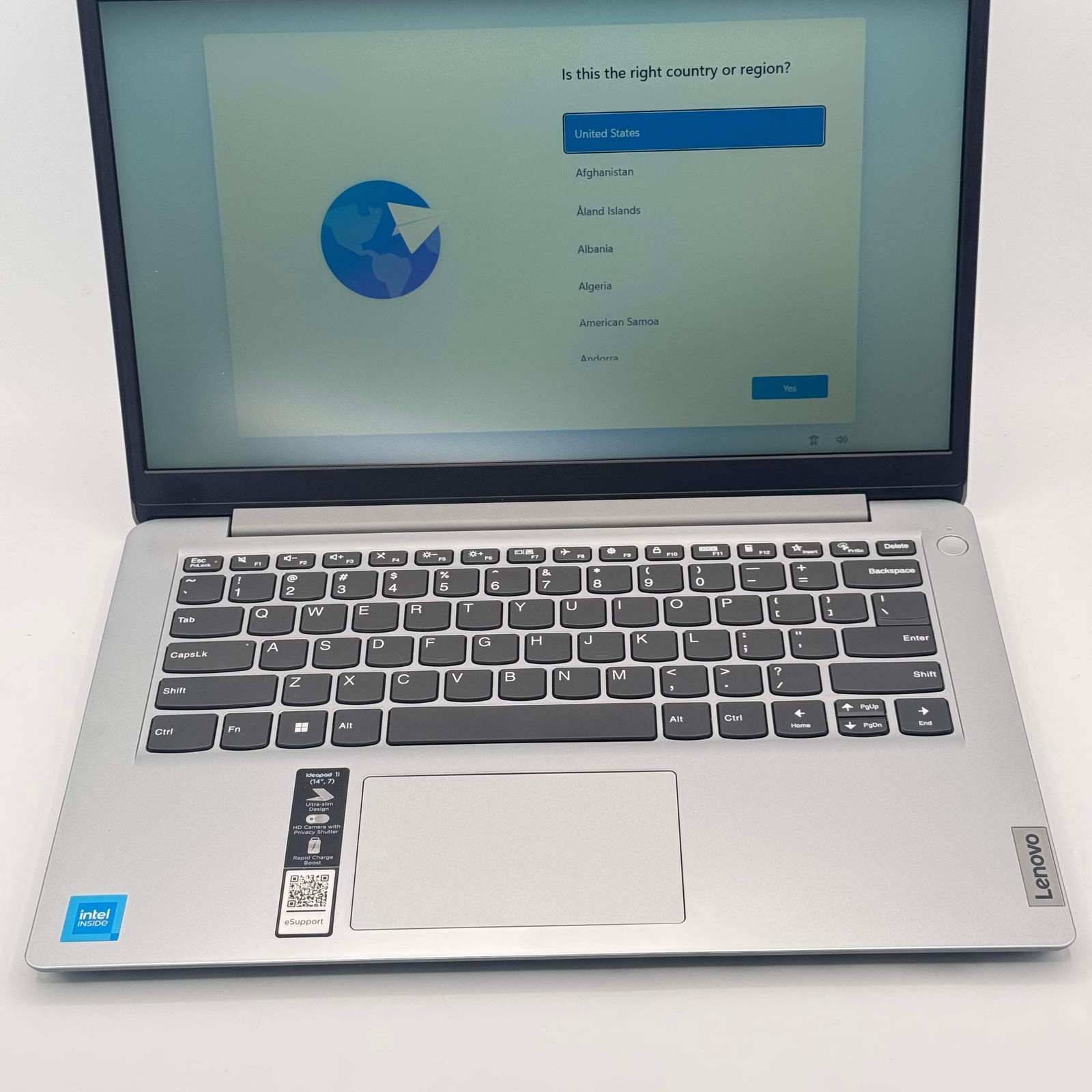 Lenovo Ideapad 1 Laptop Intel Celeron N4500 4GB 128GB Silver READ