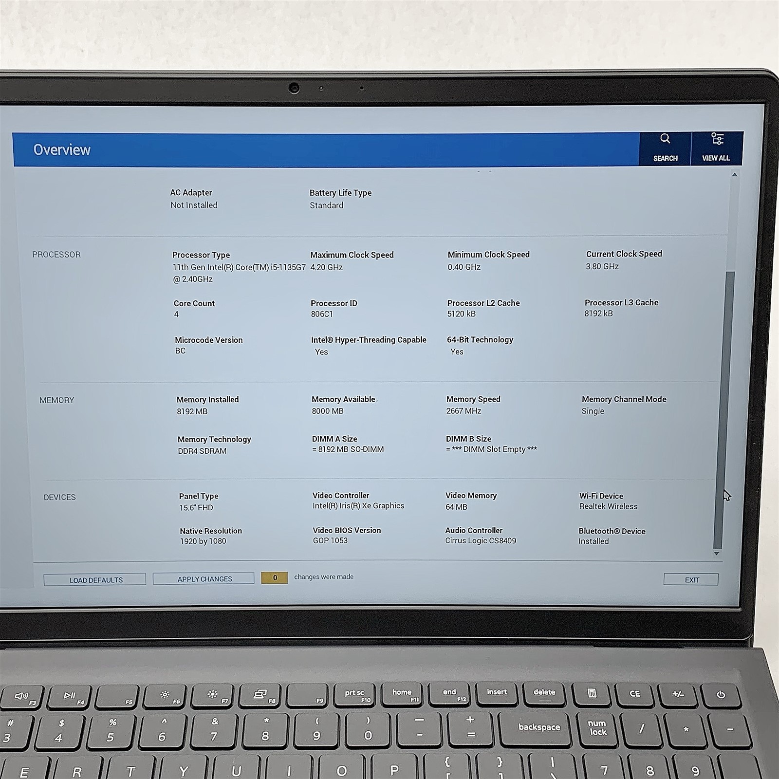 Dell Inspiron 3511 Laptop i5 1145G7 2.40GHZ 15.6″ FHD 8GB 512GB NVMe Windows 11
