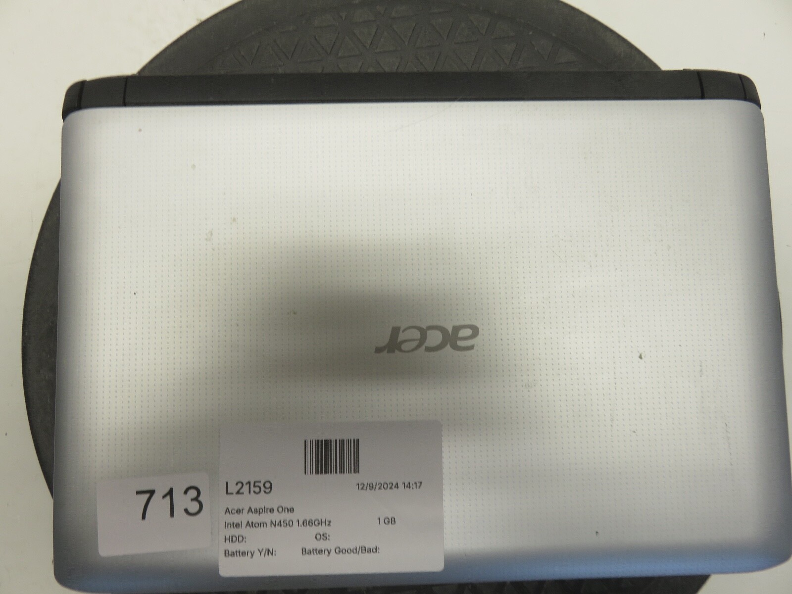 Acer Aspire One Intel Atom N450 1.66GHz 1 GB NO HDD No Batt
