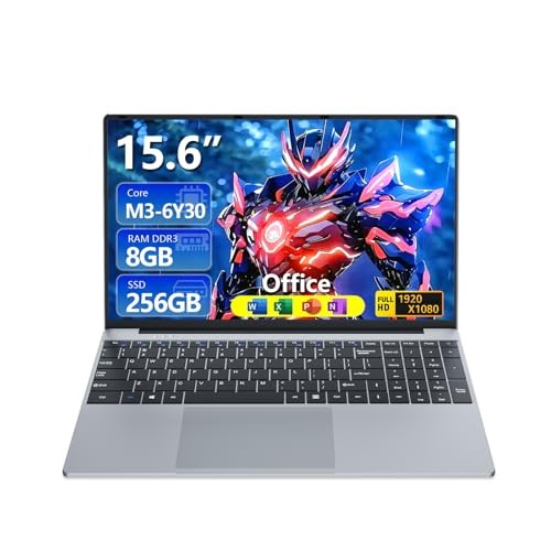 15.6 inch Laptop with Core M3-6Y30 Processor Laptop Computer 8GB RAM 256GB