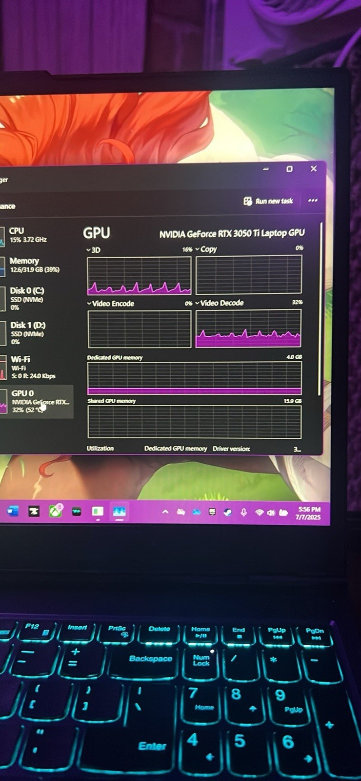 Lenovo Legion 5-15ACH6 (2021) 15.6in, 3060Ti Nvidia With Extra 1tb Ssd Installed