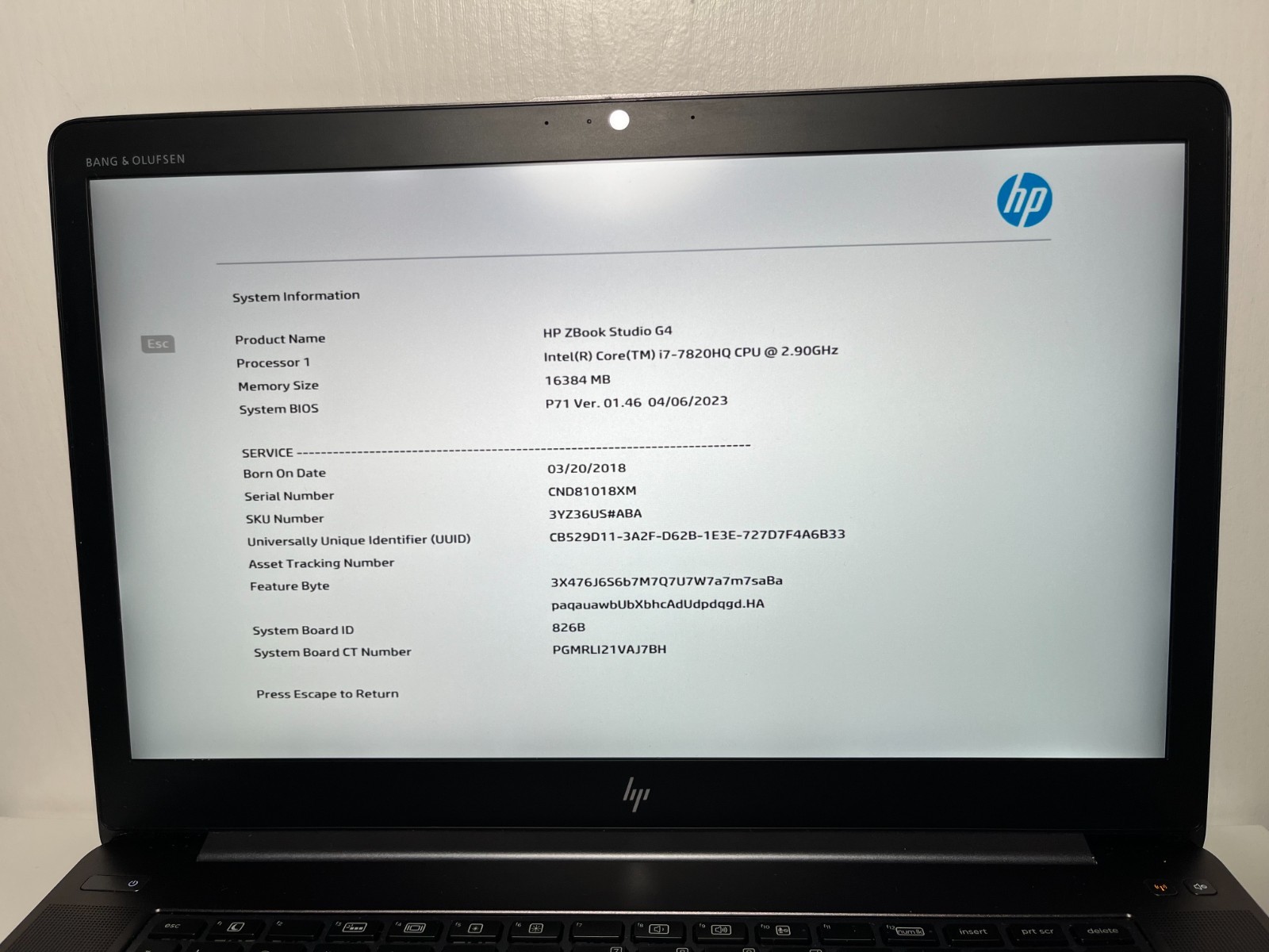 HP Zbook Studio G4 – 4k 15″ – i7-7820HQ – NVIDIA Gpu – 16gb – 256gb – READ DESC