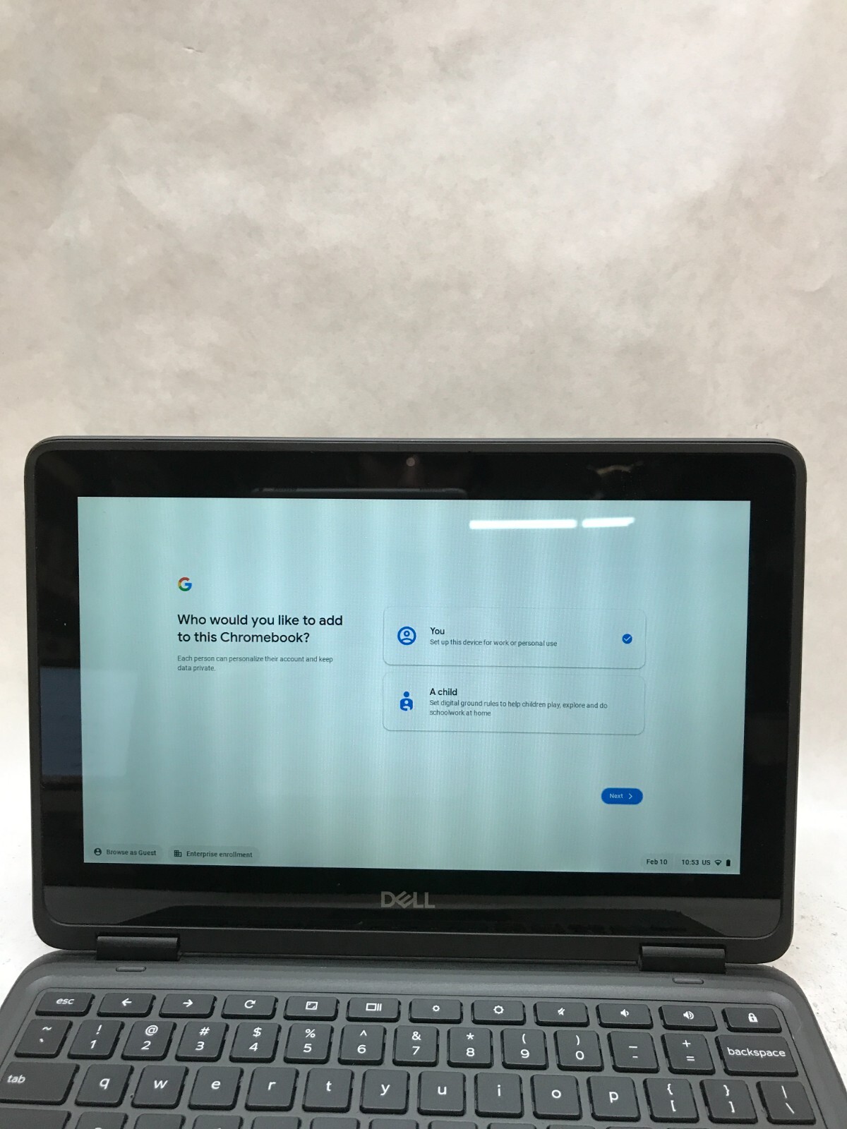 Dell 3100 2-in-1 Chromebook 11.6″ Intel Celeron 4GB RAM 16GB eMMC Case Peel – DW