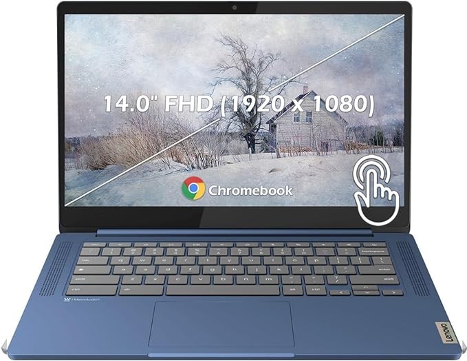 Lenovo Slim 3 14″Touch Laptop,MediaTek Kompanio 520, 4GB RAM, 128GB eMMC US