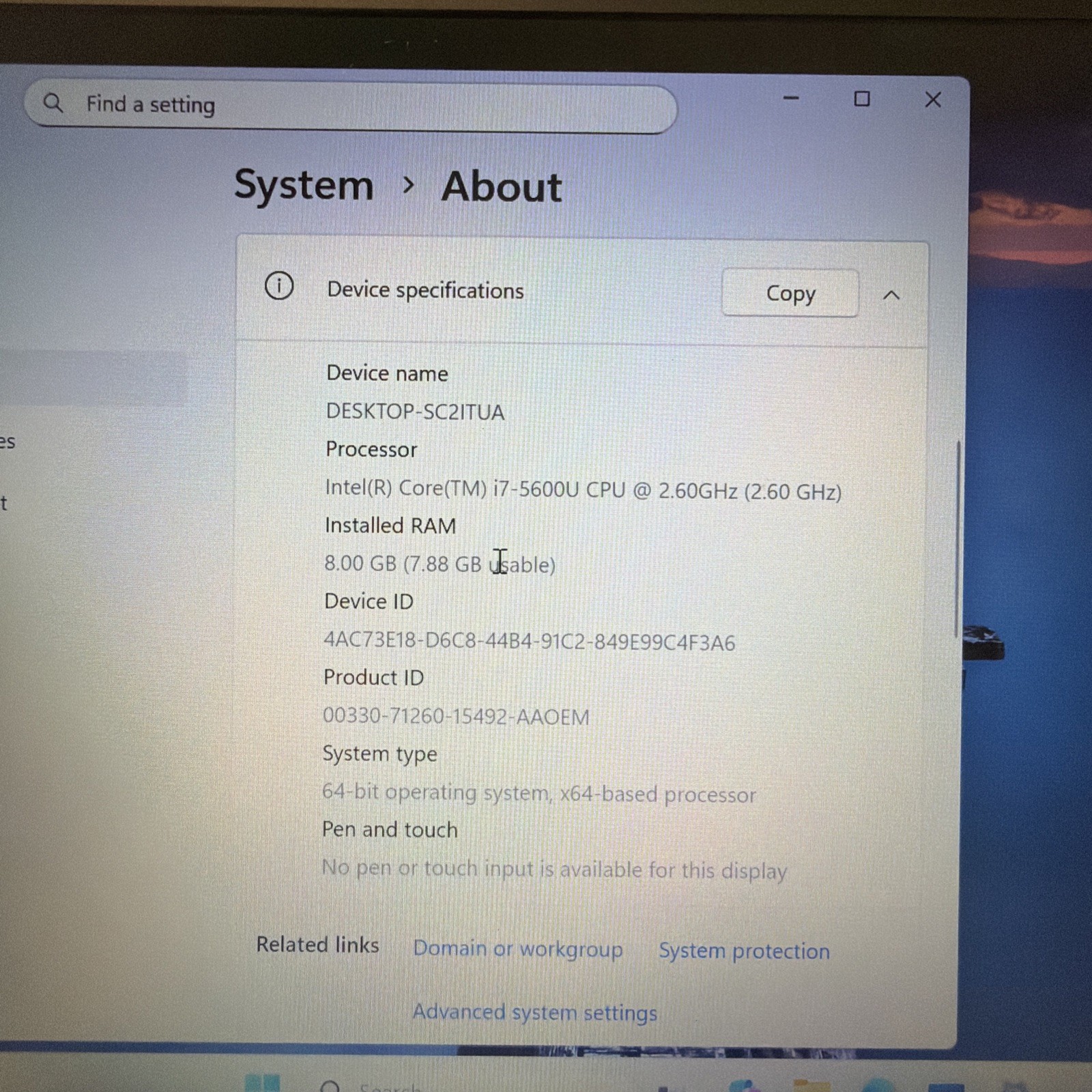 Lenovo ThinkPad X1 Carbon 3rd Gen Intel i7-5600U 2.6ghz 8GB Ram 180GB SSD Win 11