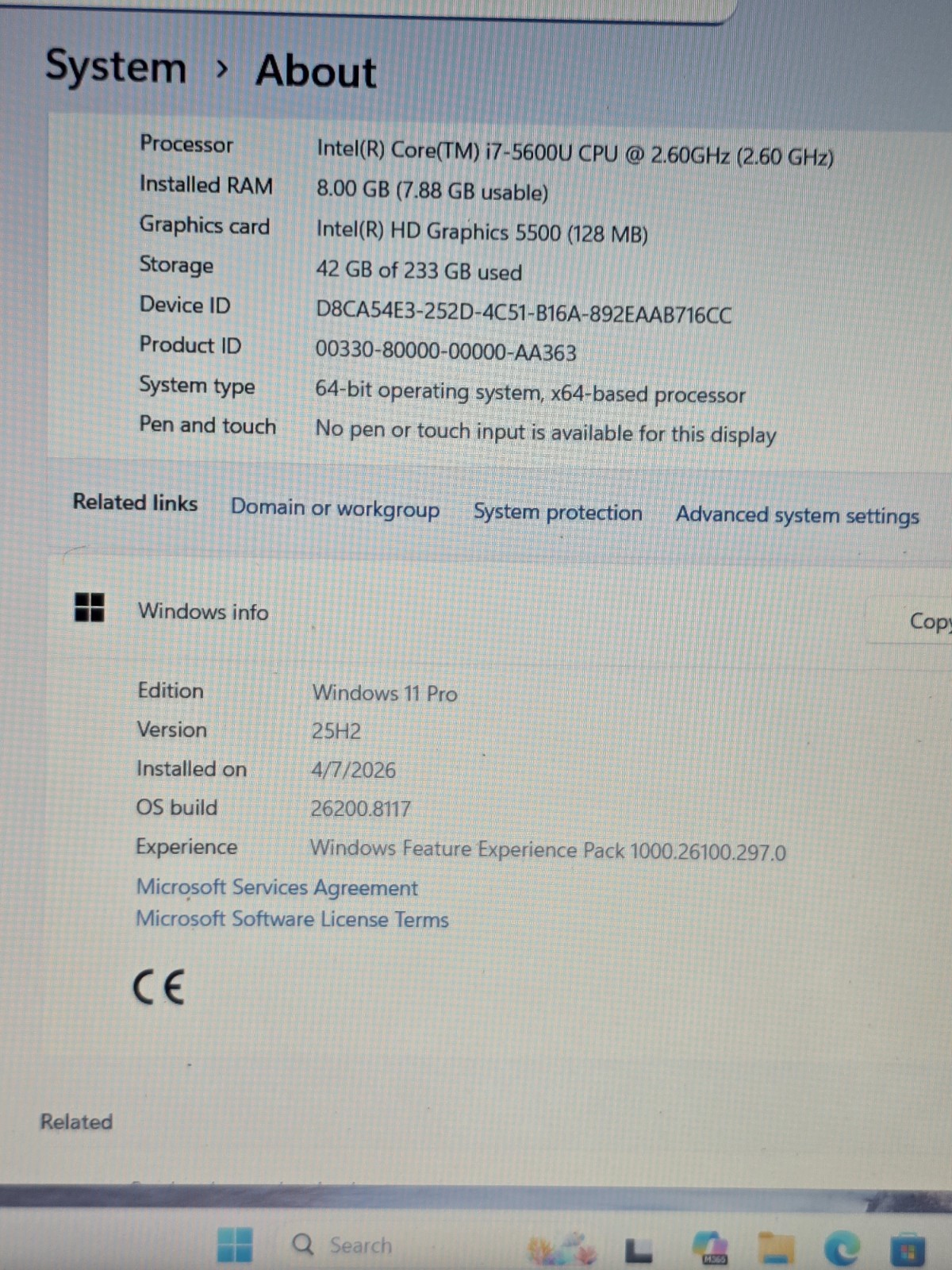 HP EliteBook i7 V Pro 5600U 2.60GHz 8GB RAM 233GB SSD Win 11 Pro Flawless EUC