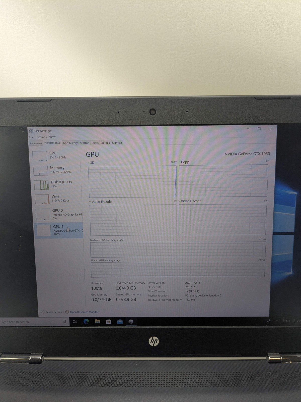 HP Omen QEOIGAAG 15.6″ i7-7700HQ 2.8GHz 8GB RAM 1TB SSD GeForce GTX 1050