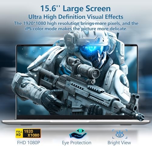 15.6 inch Laptop with Core i5-7Y54 Processor Laptop Computer 16GB RAM 512GB