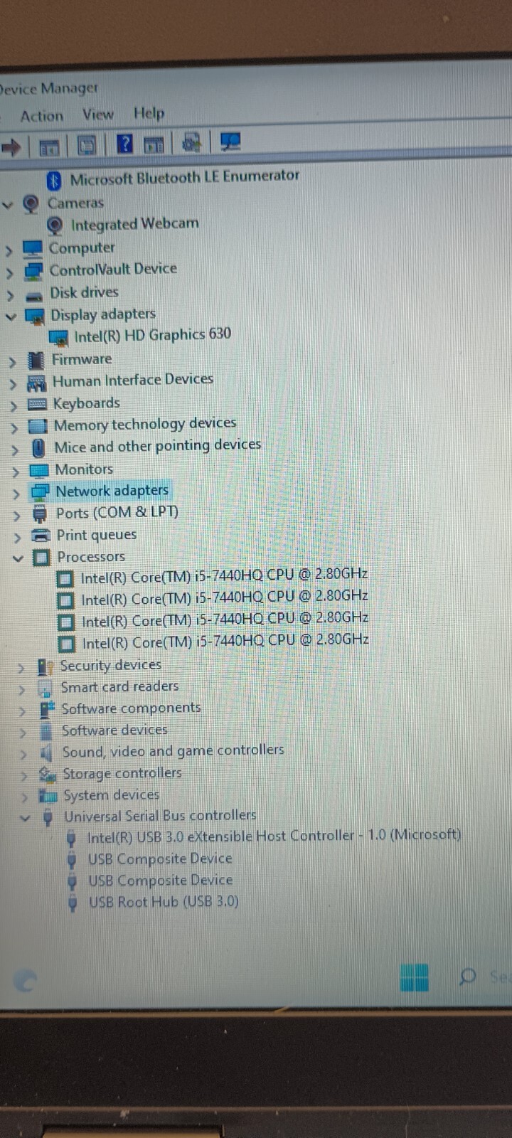 7303LATITUDE 5580 w/charger.i5 7th gen(4 cores).8GB.128GB SSD .15.6″.W11 Pro
