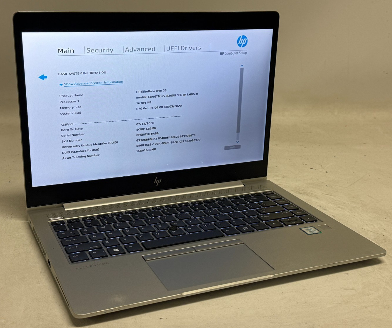 HP EliteBook 840 G6 14″ (i5-8265u 1.60GHz – 16GB RAM – 256GB SSD – Win11Home)