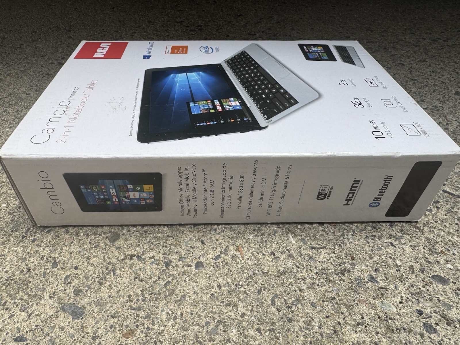 RCA Cambio W101-CS 2-in-1 Notebook/Tablet 10 Inch Display 32GB Storage 2GB Memor
