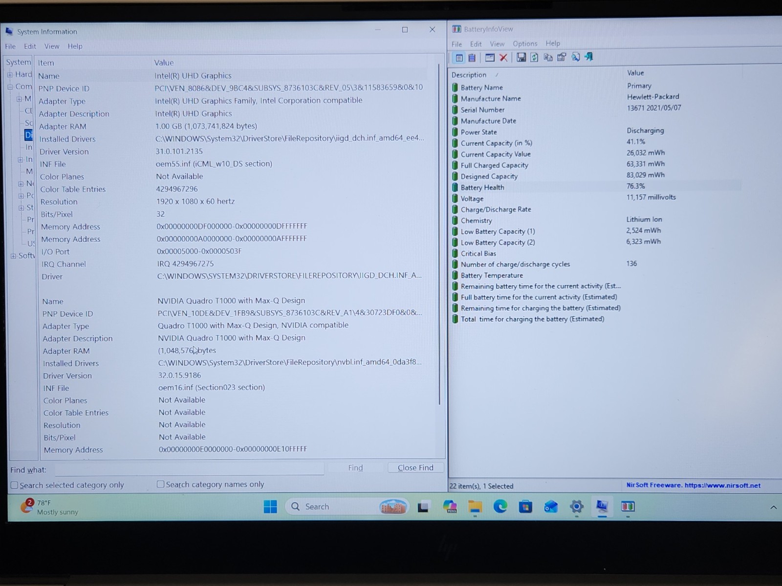 HP ZBook Studio G7 Mobile Workstation i7-10750H 2.6GHz 16GB 512GB T1000 WIN 11