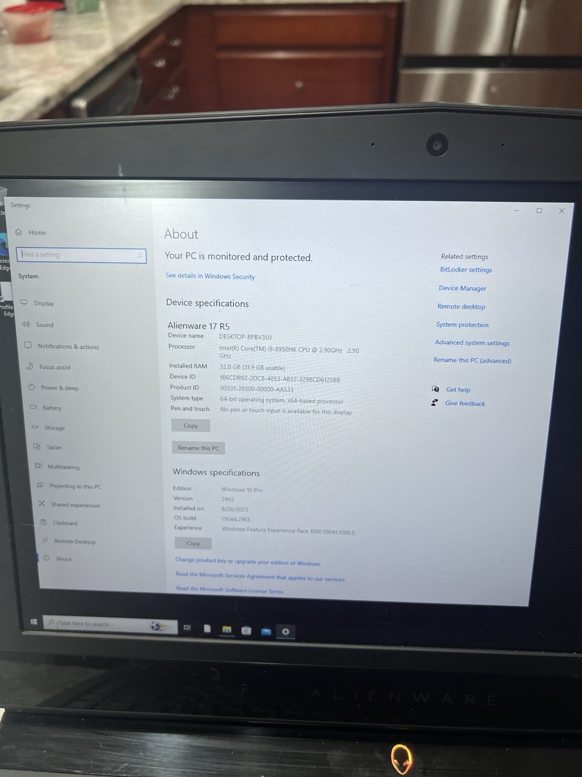 Alienware 17 R5 P31E i9-8950HK@2.9GHz 512GB 32GB GTX 1070