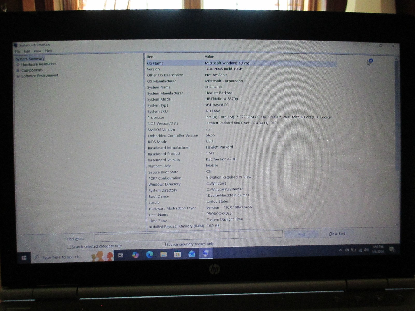 HP Elitebook 8570p i7 VPro QUAD CORE/Win 10 Pro*/16GB Ram/Charger *ACTIVATED