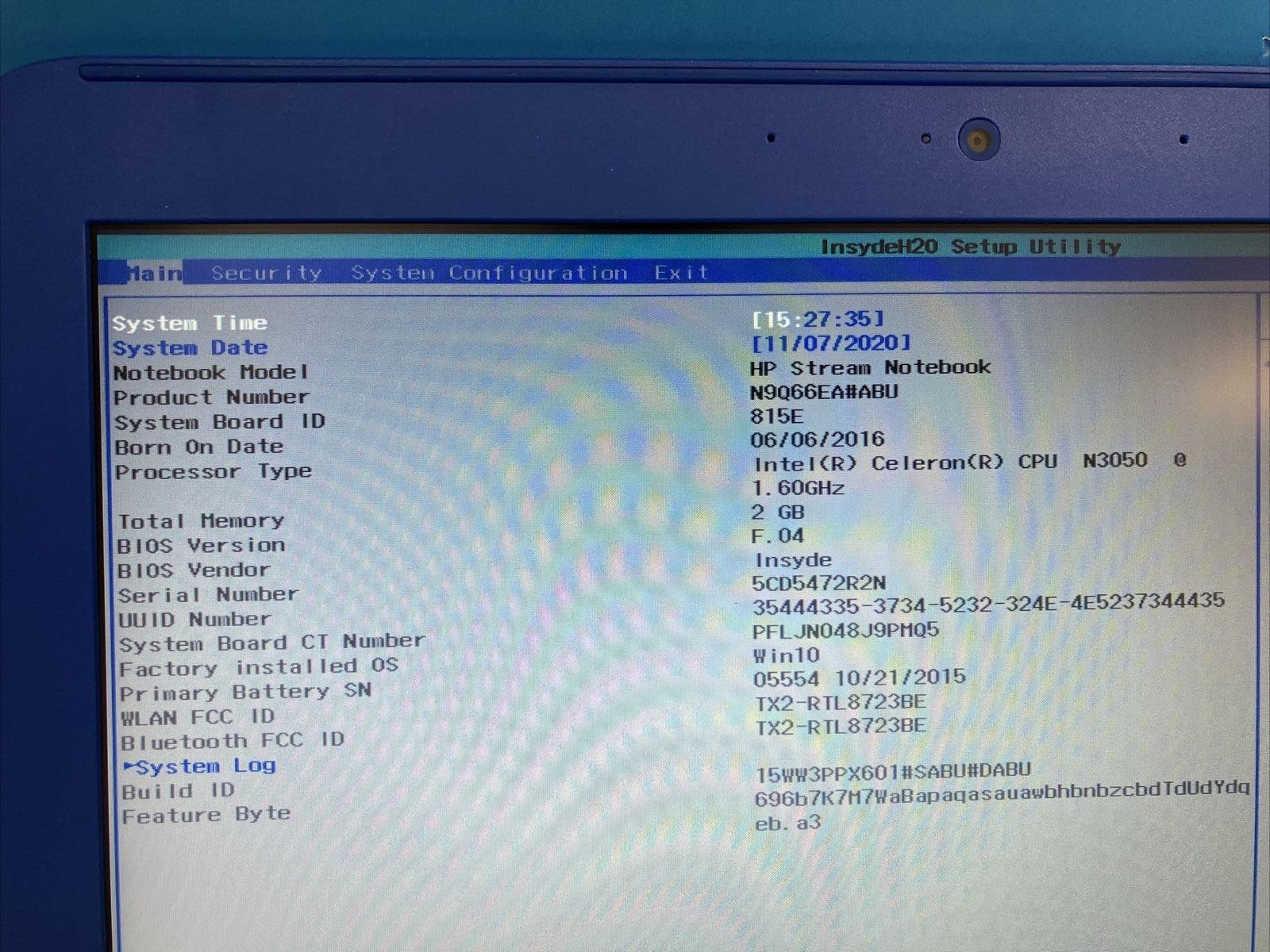 HP Stream Notebook 12″ Laptop Celeron N3050 CPU / 2GB RAM / 32GB (As is, Read) ~