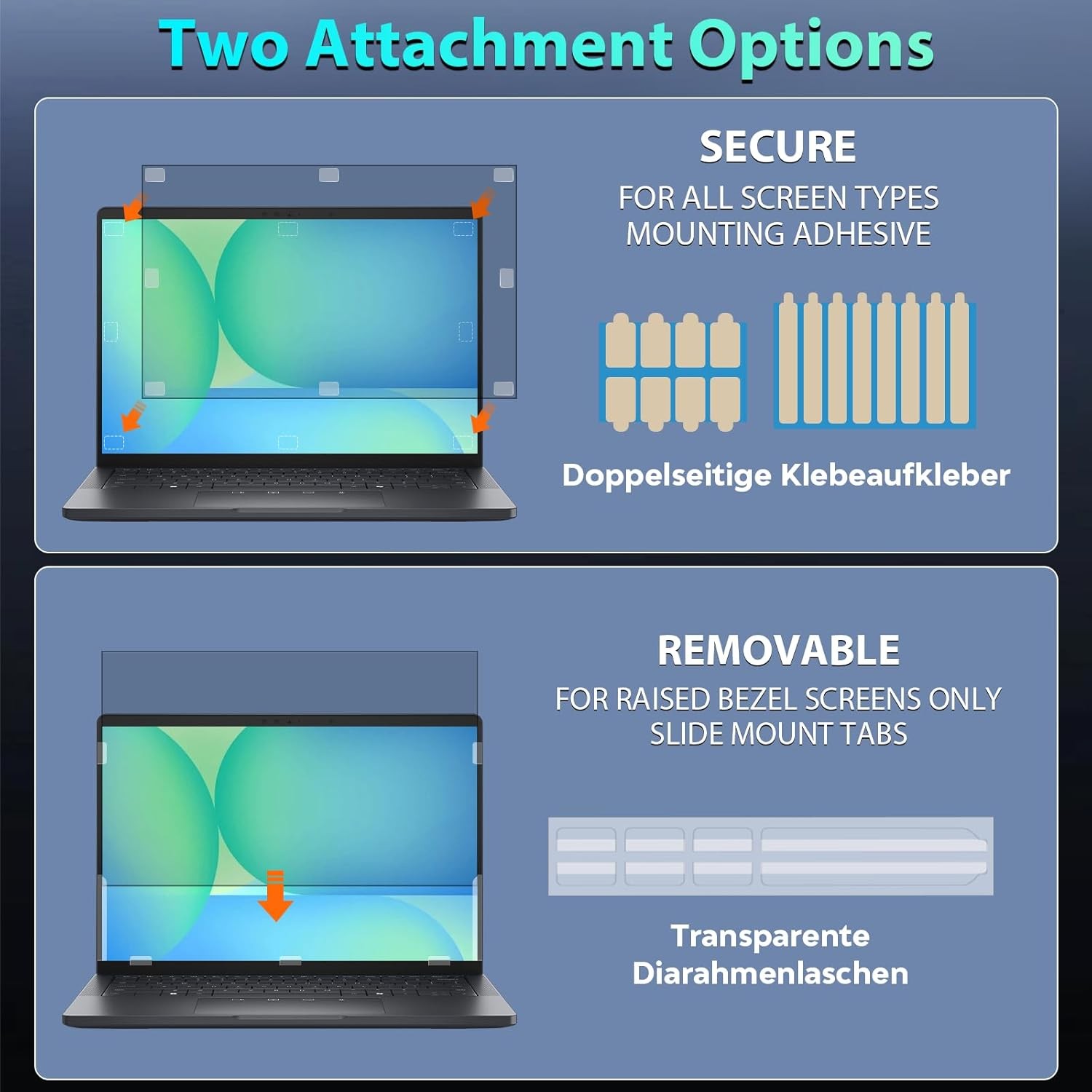 Laptop Privacy Screen 16 Inch, Anti-Glare Blue Light Shield for 16:10 Aspect Rat