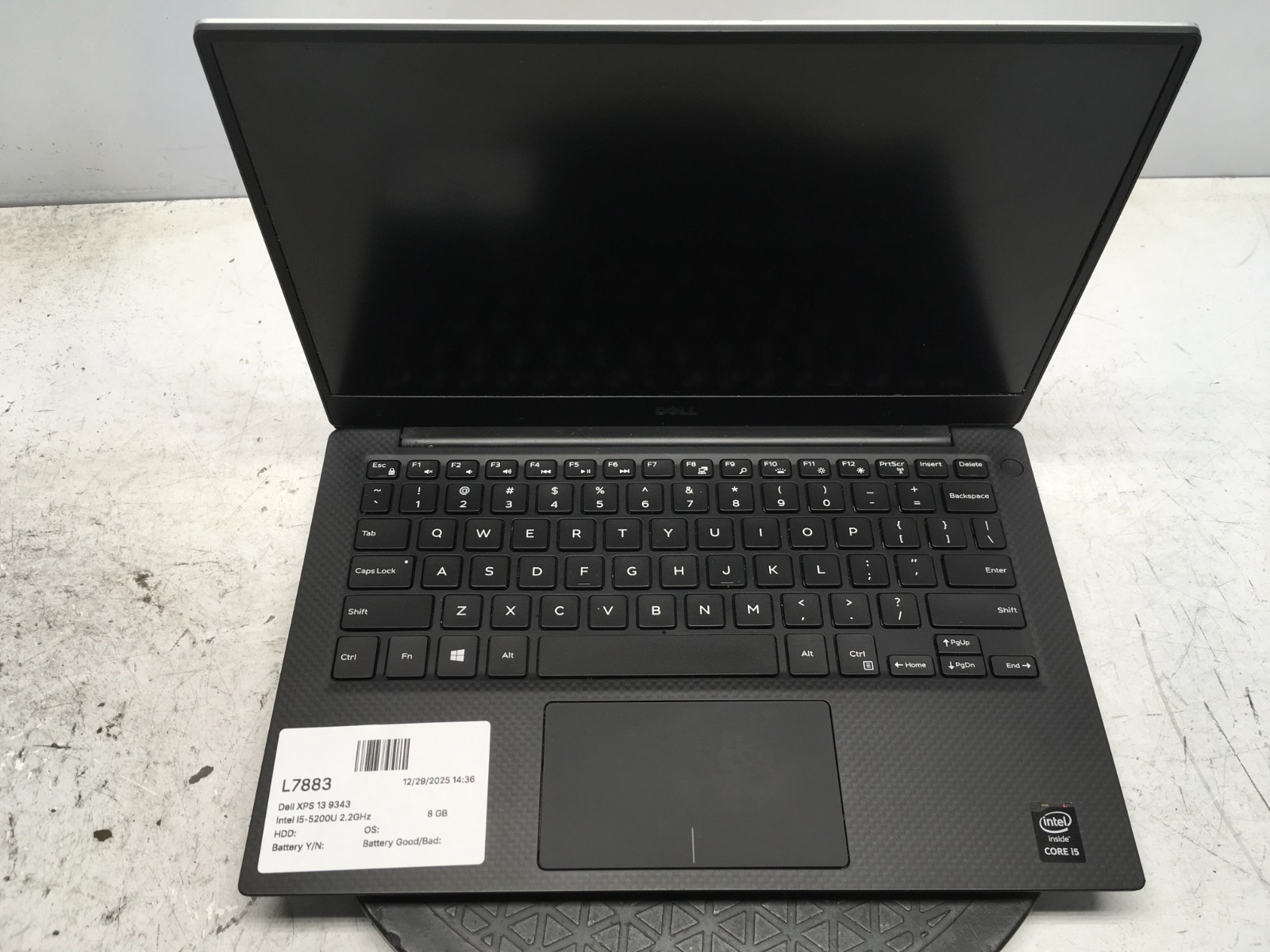Dell XPS 13 9343 Intel i5-5200U 2.2GHz 8 GB NO HDD