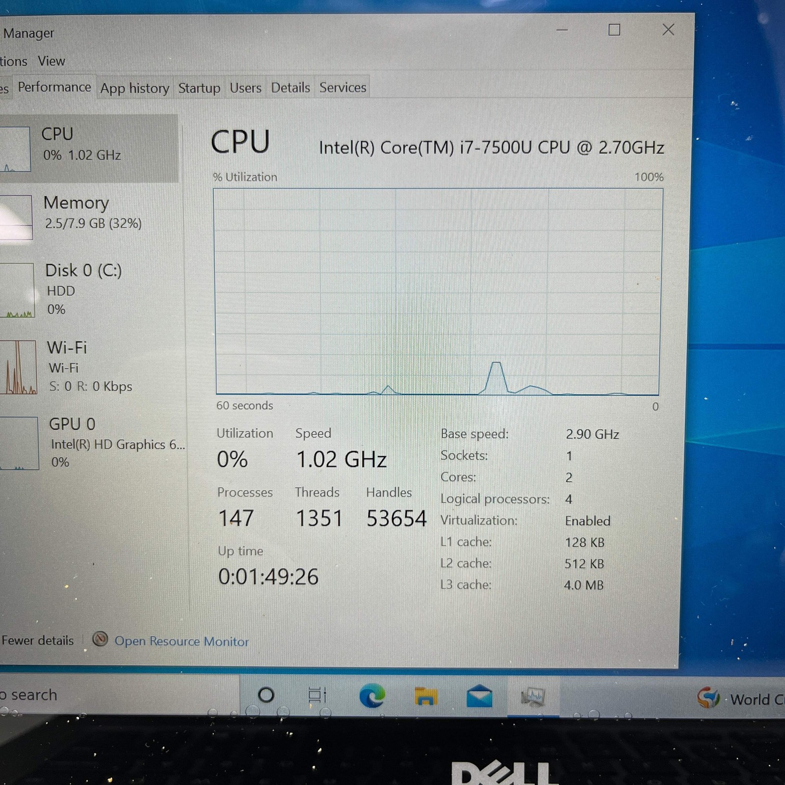 Dell Inspiron 98M8E83 15.6″ i7-7500U 2.7GHz 8GB RAM 1TB HDD