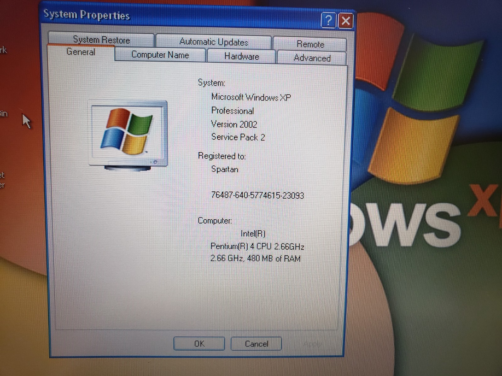 Vintage Asus Spartan A2500H Pentium 4, 2.66 15″ Notebook Laptop 512MB 30GB WinXP