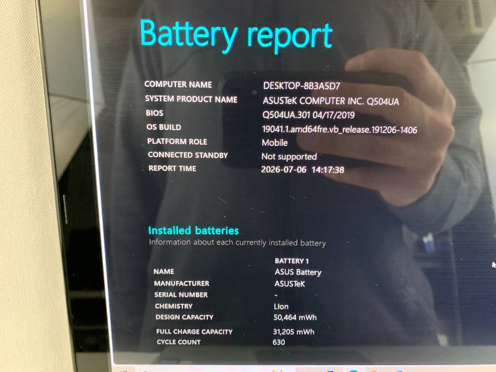 Asus Q504U Laptop, Intel Core i5-6200U 2.4GHz, 12GB RAM, 1TB HDD, Win10H