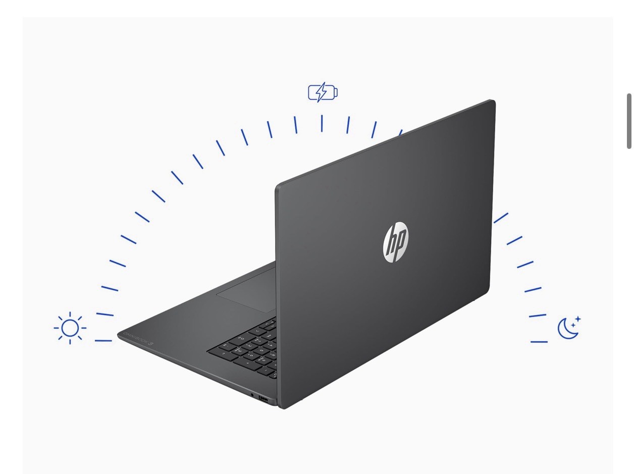 HP OmniBook 3 17.3 inch Laptop PC, FHD Display, AMD Ryzen 3 30, 8 GB 17-dp0199nr