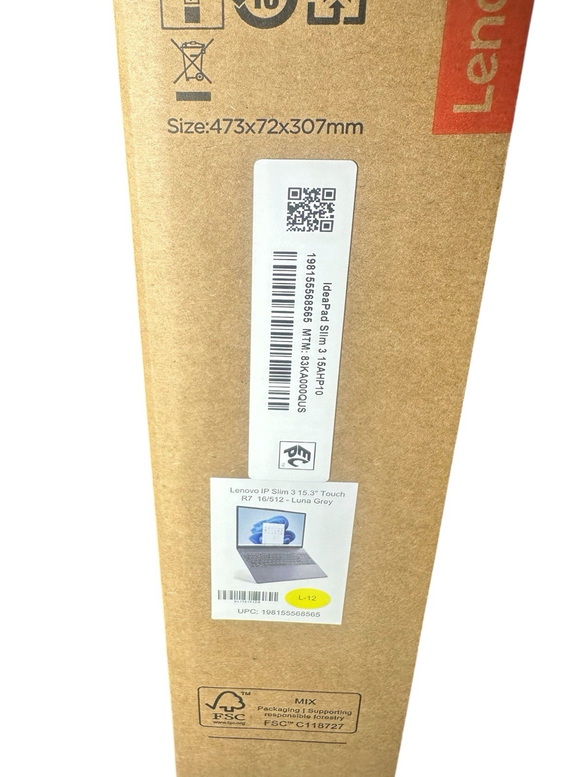 Lenovo IdeaPad Slim 3 15AHP10 15.3” Touch Ryzen 7 8840HS 16GB 512GB SSD New