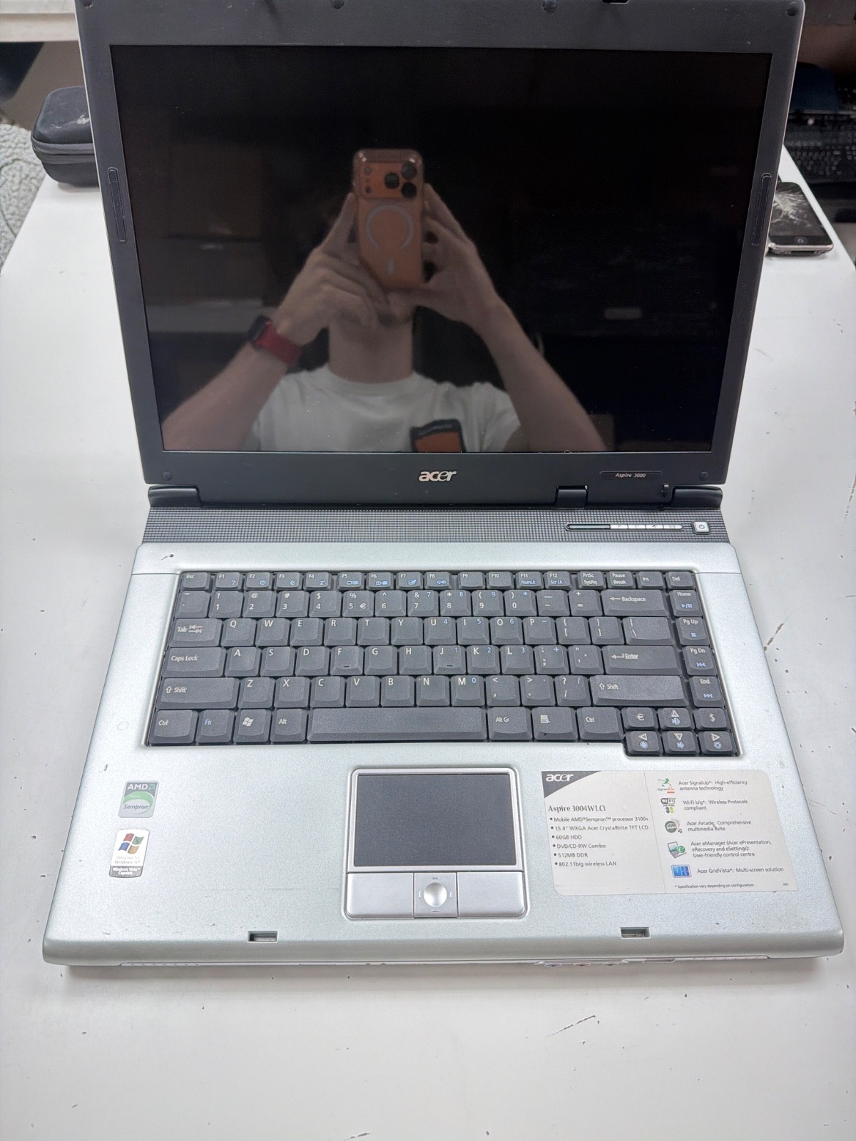 Acer Aspire 3000 15.4in. Notebook/Laptop used (For Parts/For repair)
