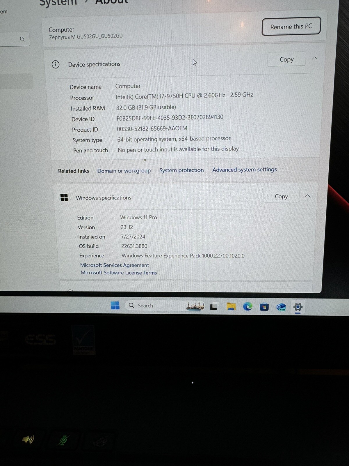 asus rog zephyrus m15 gu502