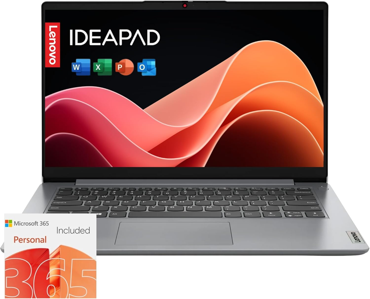 Ideapad 1I Laptop with Office 365 Home and Business • 128GB SSD • 4GB RAM • Inte