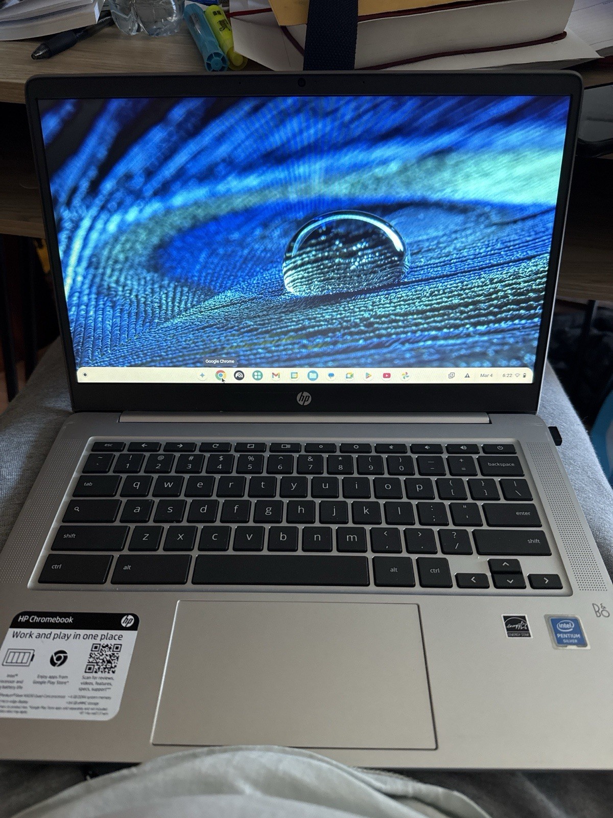 HP Chromebook 14A-NA0052TG 14” (64GB eMMC Intel Celeron N4020 1.1GHz 4GB…