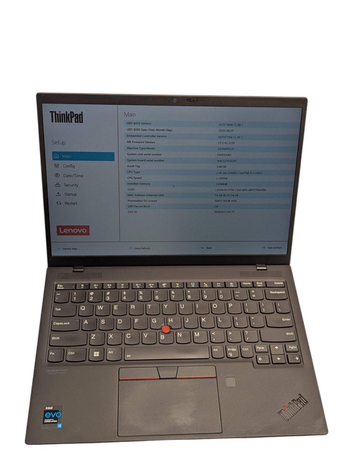 Lenovo ThinkPad X1 Nano Gen 1-13″ i5 1.10GHz 16GB RAM 256GB SSD – Grade D